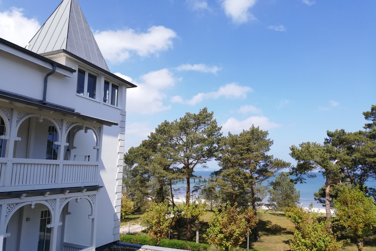 Villa Freia Ferienunterkunft Traumzeit Ostseebad Binz Ostseeinsel Rügen mit Seeblick