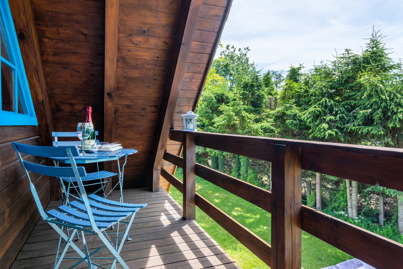Ferienhaus Sommerfrische Ostseebad Binz Insel Rügen Schlafzimmer mit Balkon