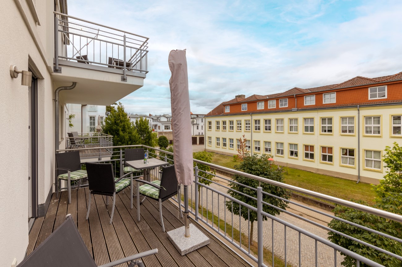 Haus Residenz Margarete Ferienunterkunft Inselperle Seebad Binz Insel Rügen mit Balkon
