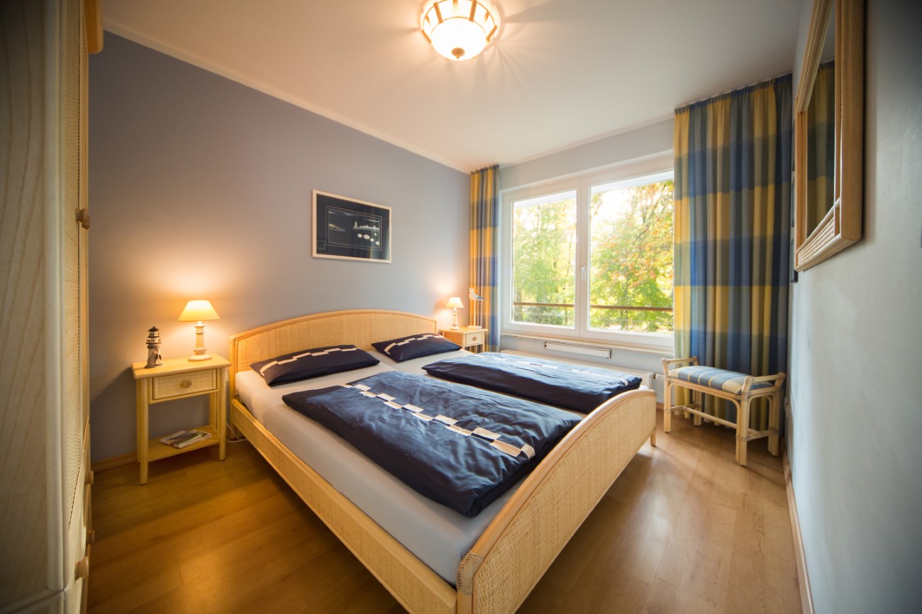 Schlafzimmer Fewo 4 Jahreszeiten in der Villa am Kurpark in Binz