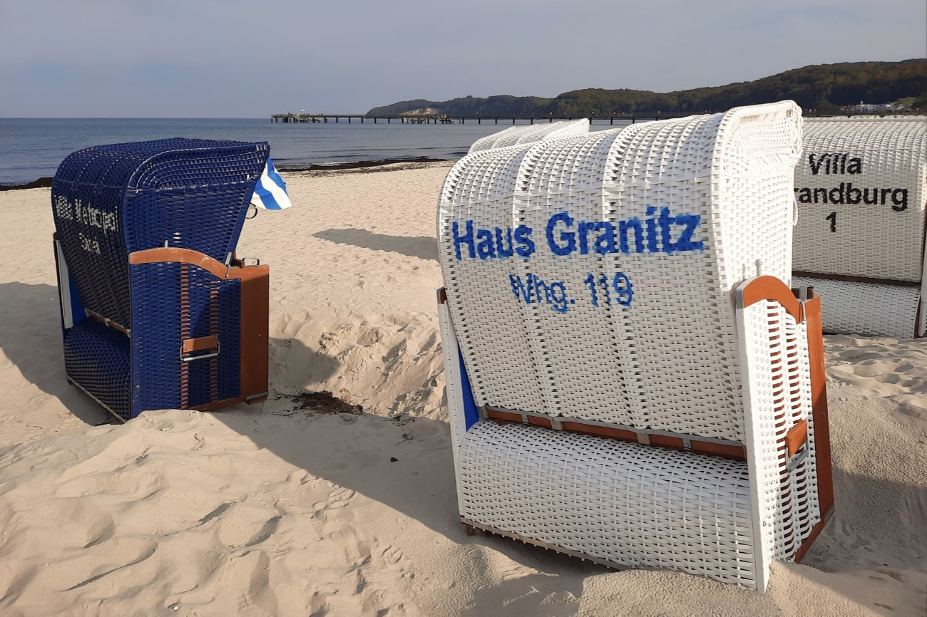 Haus Granitz Binz Ferienwohnung fewo Insel Rügen mit Strandkorb