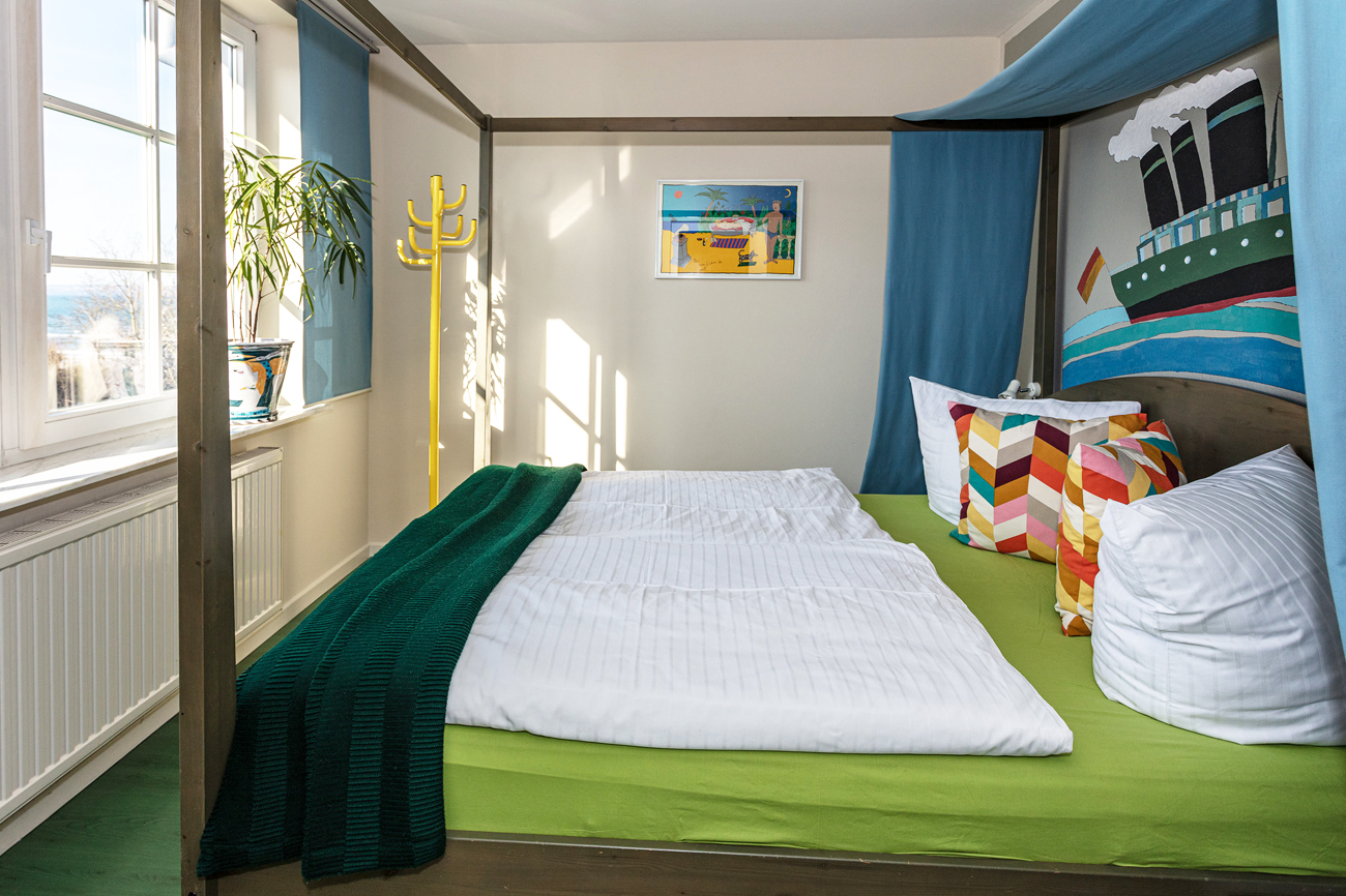 Haus Karoline Fewo Das schöne Leben Seebad Binz Insel Rügen mit zwei Schlafzimmern und Meerblick