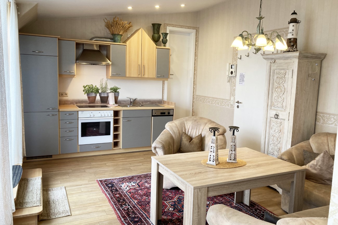 Appartmenthaus Frigga Apartment Wolke 7 Ostseebad Binz Insel Rügen Küchenzeile mit Geschirrspüler